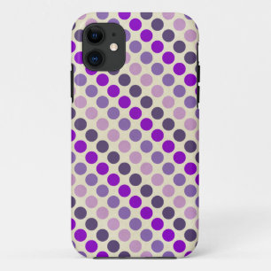 Shades of Purple Polka Dots by Shirley Taylor iPhone 11 Case