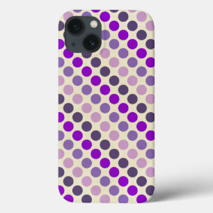 Shades of Purple Polka Dots by Shirley Taylor iPhone 13 Case