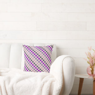 Shades of Purple Polka Dots by Shirley Taylor Cushion