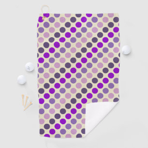 Shades of Purple Polka Dots by Shirley Taylor Golf Towel