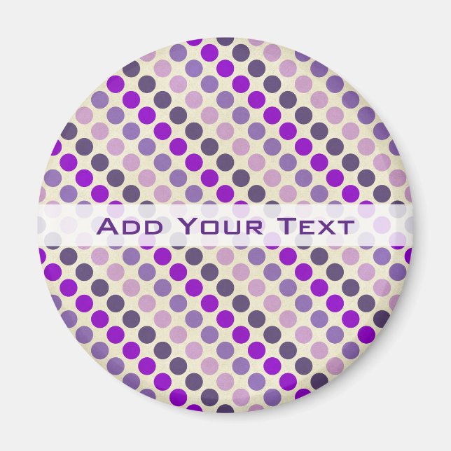 Shades of Purple Polka Dots by Shirley Taylor Magnet (Front)