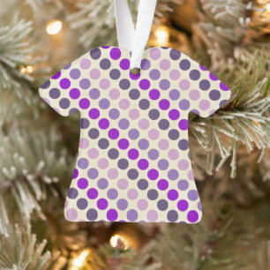 Shades of Purple Polka Dots by Shirley Taylor Ornament
