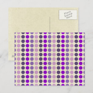 Shades Of Purple Polka Dots by Shirley Taylor Postcard