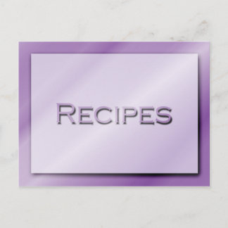 Shades of Purple Recipe Card
