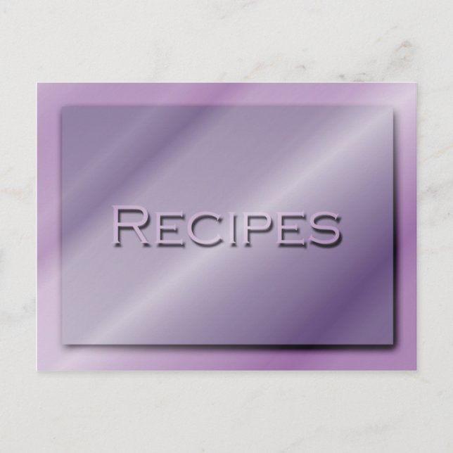 Shades of Purple Recipe Card (Front)