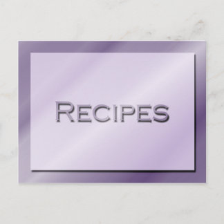 Shades of Purple Recipe Card