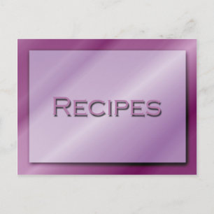 Shades of Purple Recipe Card