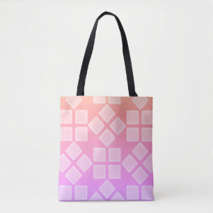 Shades of Purple Squares Tote Bag