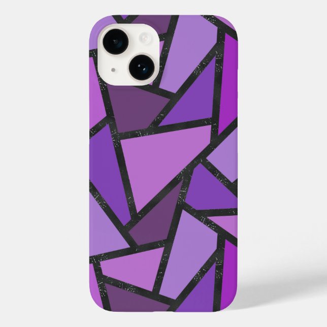 Shades of purple stained glass pattern  Case-Mate iPhone case (Back)
