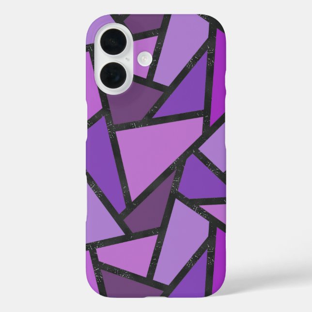 Shades of purple stained glass pattern  Case-Mate iPhone case (Back)