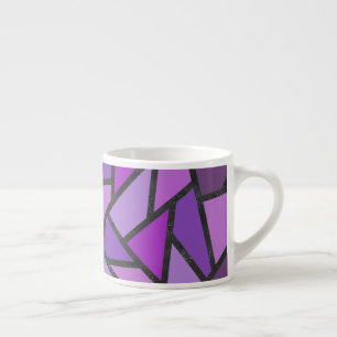 Shades of purple stained glass pattern espresso cup