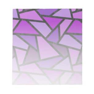 Shades of purple stained glass pattern notepad