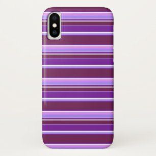 Shades of purple stripes iPhone x case