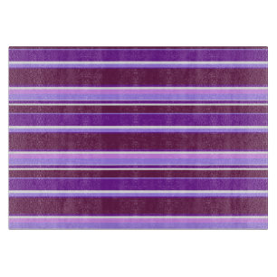 Shades of purple stripes cutting board