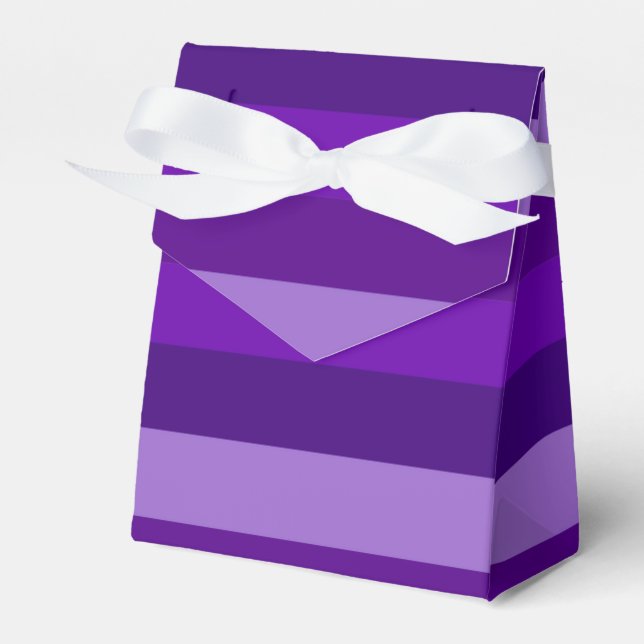 Shades of Purple Stripes Favour Box (Front Side)