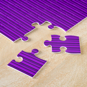 Shades of Purple Stripes Jigsaw Puzzle