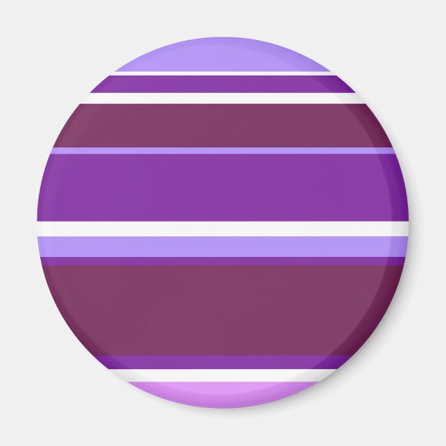 Shades of purple stripes magnet (Front)