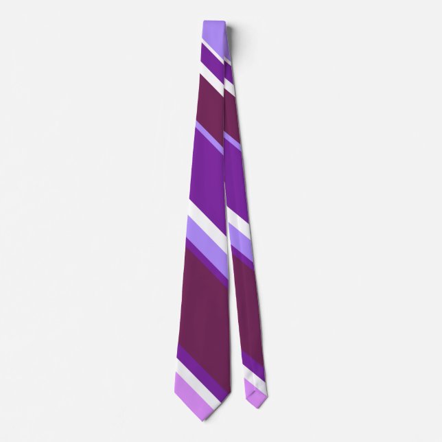 Shades of purple stripes tie (Front)