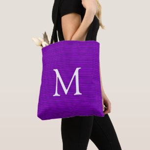 Shades of Purple Stripes Tote Bag