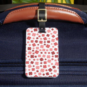 SHADES OF RED IRISH CELTIC SHAMROCKS LUGGAGE TAG