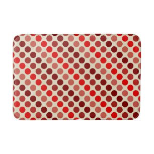 Shades of Red Polka Dots by Shirley Taylor Bath Mat