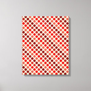 Shades of Red Polka Dots by Shirley Taylor Canvas Print