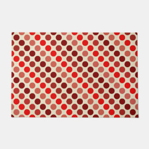 Shades Of Red Polka Dots by Shirley Taylor Doormat