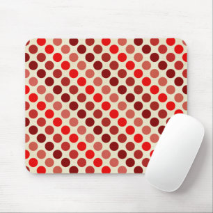 Shades of Red Polka Dots by Shirley Taylor Mouse Pad