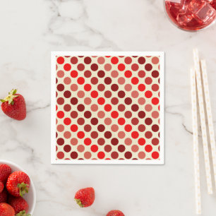 Shades of Red Polka Dots by Shirley Taylor Napkin