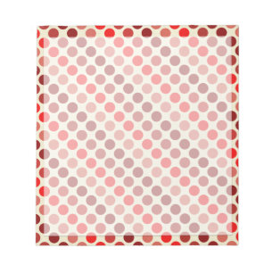 Shades of Red Polka Dots by Shirley Taylor Notepad