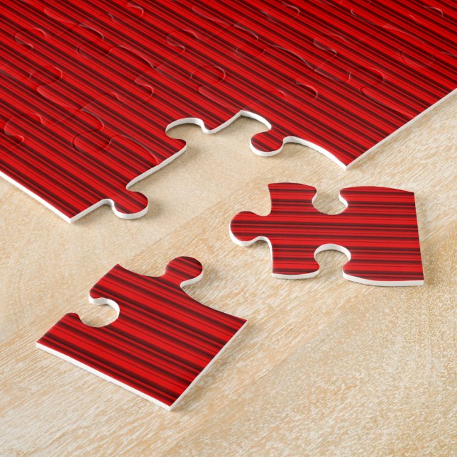 Shades of Red Stripes Jigsaw Puzzle (Side)