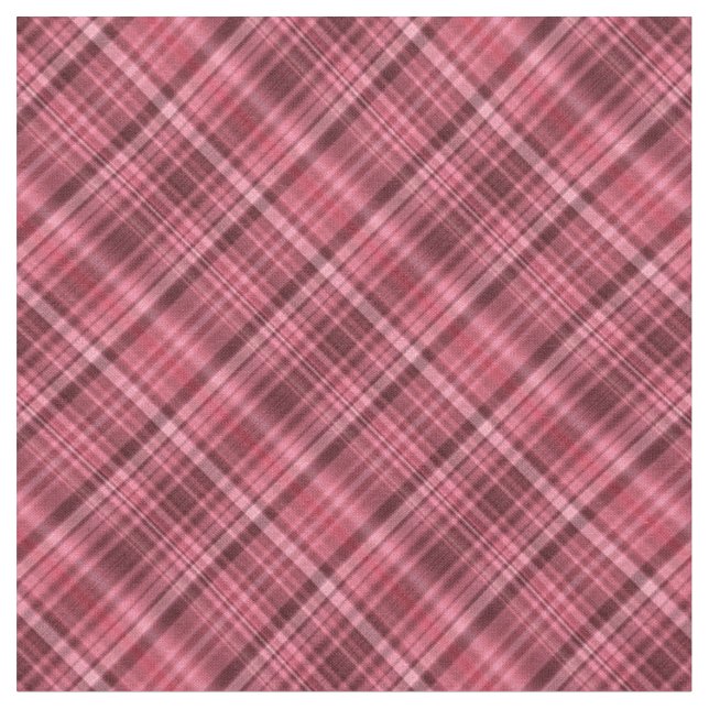 Shades of red tartan fabric (Close Up)