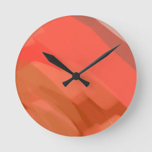 Shades of Rosy Blush Round Clock