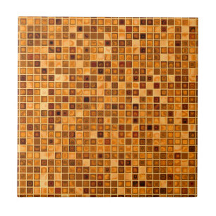 Shades Of Rust Orange 'Watery' Mosaic Tile Pattern