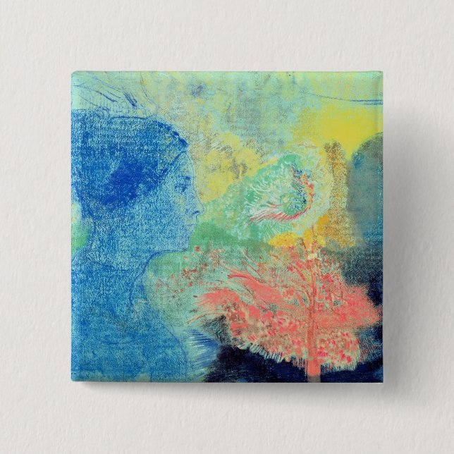 Shades of Sleep (pastel on paper 15 Cm Square Badge (Front)