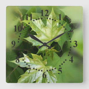 shades of spring square wall clock