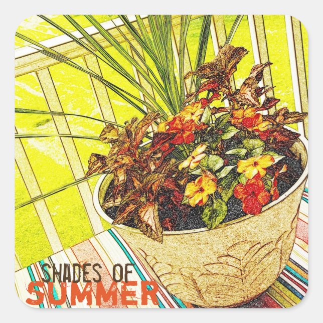 Shades of Summer Original Art Sticker (Front)