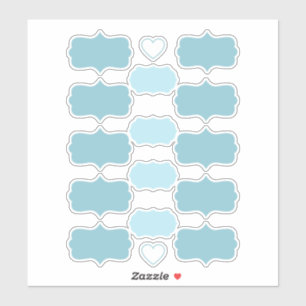 Shades of Teal Create Your Own Vinyl Labels