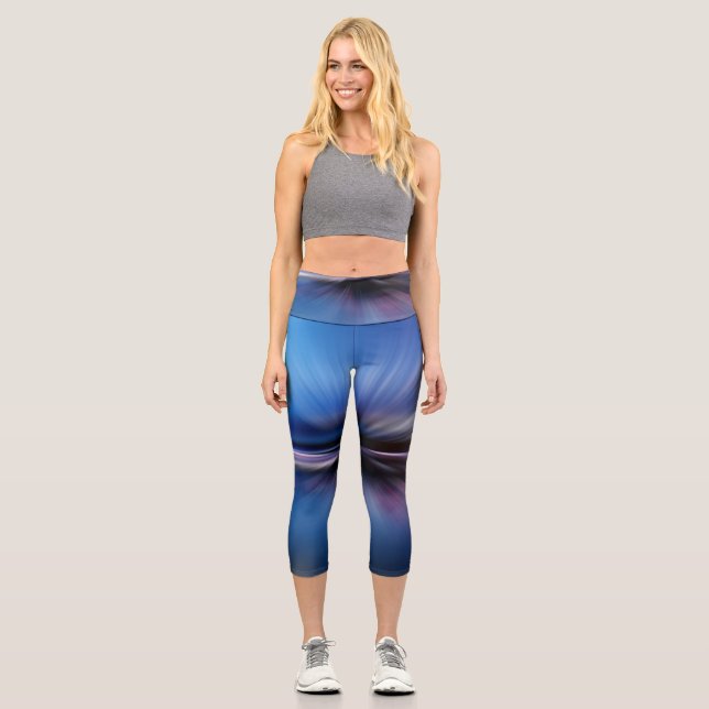 Shades of Twilight Capri Leggings (Front)