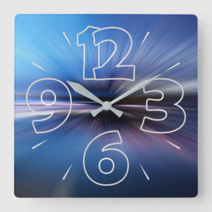 Shades of Twilight Square Wall Clock
