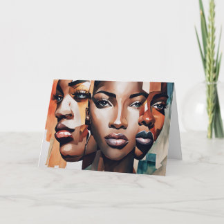 Shades of Us African Amercan Black Women Art  Card