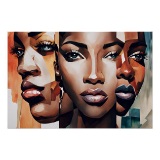 Shades of Us African American Black Woman Art Poster