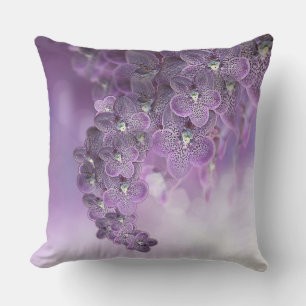 Shades of Violet Purple Orchids Cushion