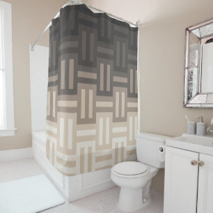 Shades of warm Neutrals quilt pattern Shower Curtain