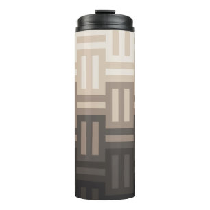 Shades of warm Neutrals quilt pattern Thermal Tumbler