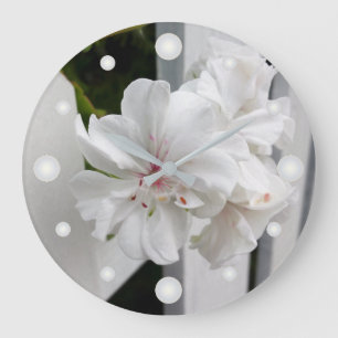 shades of white large clock