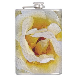 shades of white to yellow hip flask