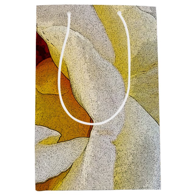 shades of white to yellow medium gift bag (Front)