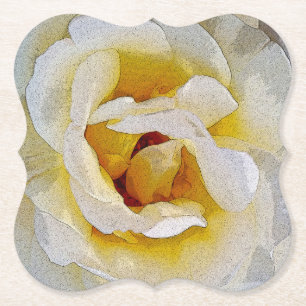 shades of white to yellow paper coaster