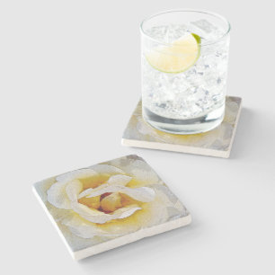 shades of white to yellow stone coaster